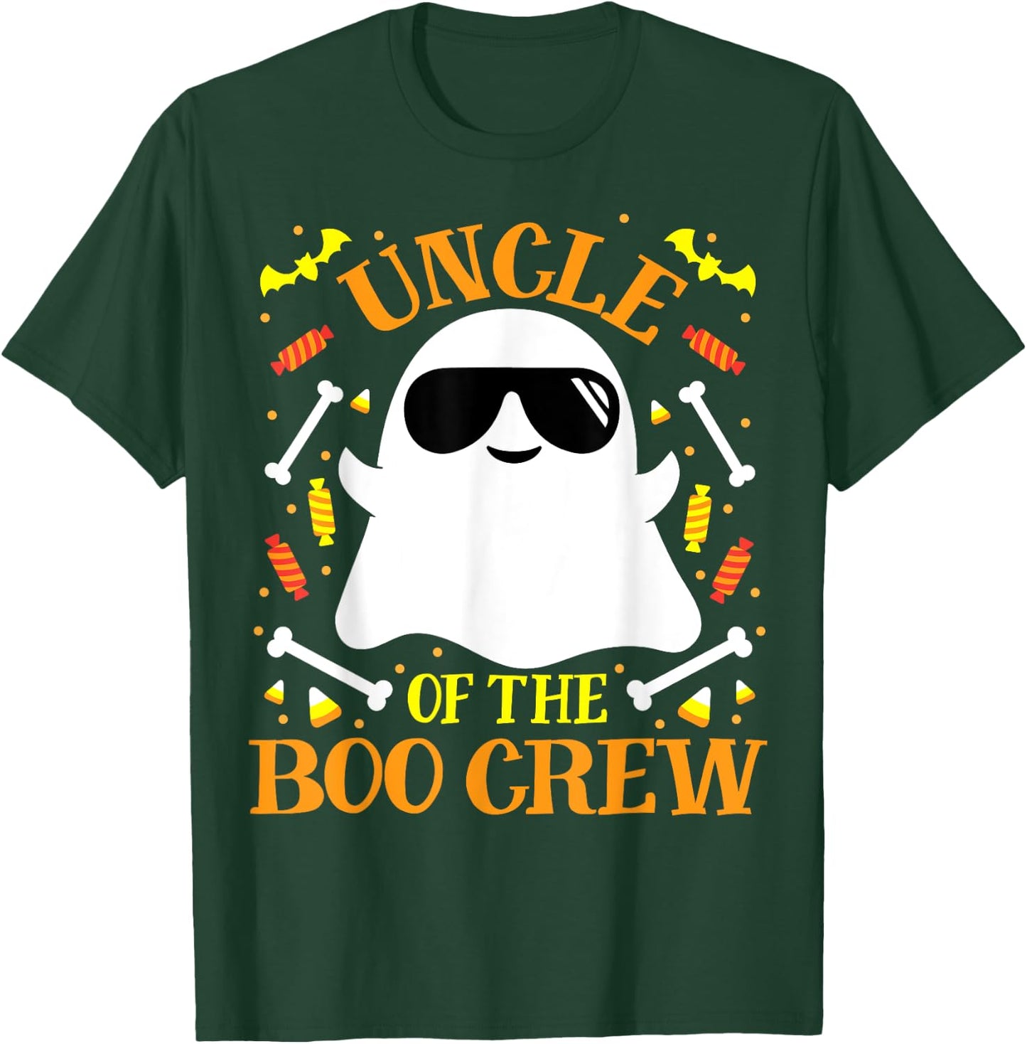 Uncle Boo Crew Ghost Matching Family Set Funny Men Halloween T-Shirt - T-Shirt | Forest