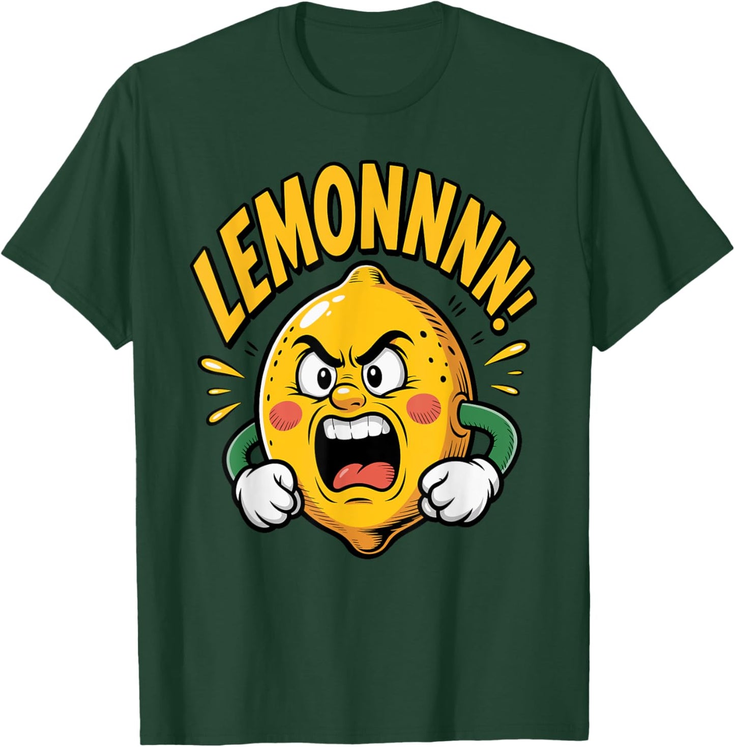 Lemonnn Angry Fruit Yelling Funny Cartoon Lemon Men Women T-Shirt - T-Shirt | Forest