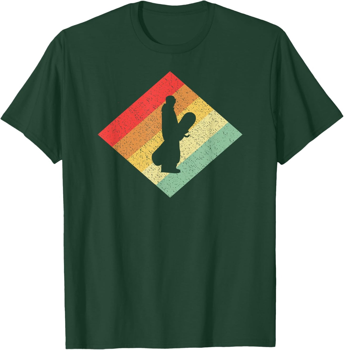 Retro Vintage 80s Snowboarding Gift Snowboarders T-Shirt - T-Shirt | Forest