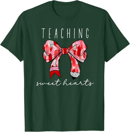 Teaching Sweet Hearts Teacher Valentine’s Day Women T-Shirt - T-Shirt | Forest