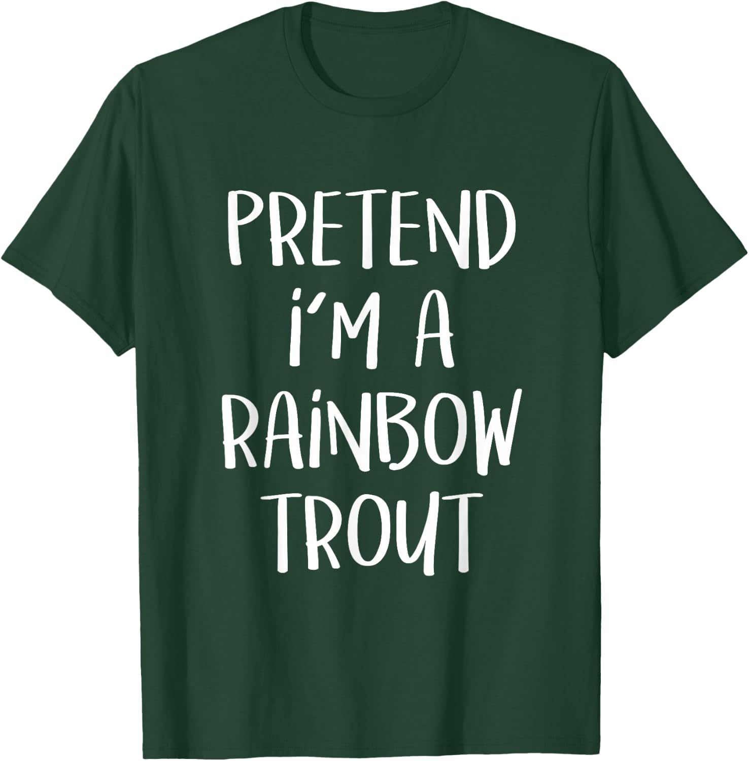 Pretend I'm A Rainbow Trout Costume Funny Halloween Party T-Shirt - T-Shirt | Forest