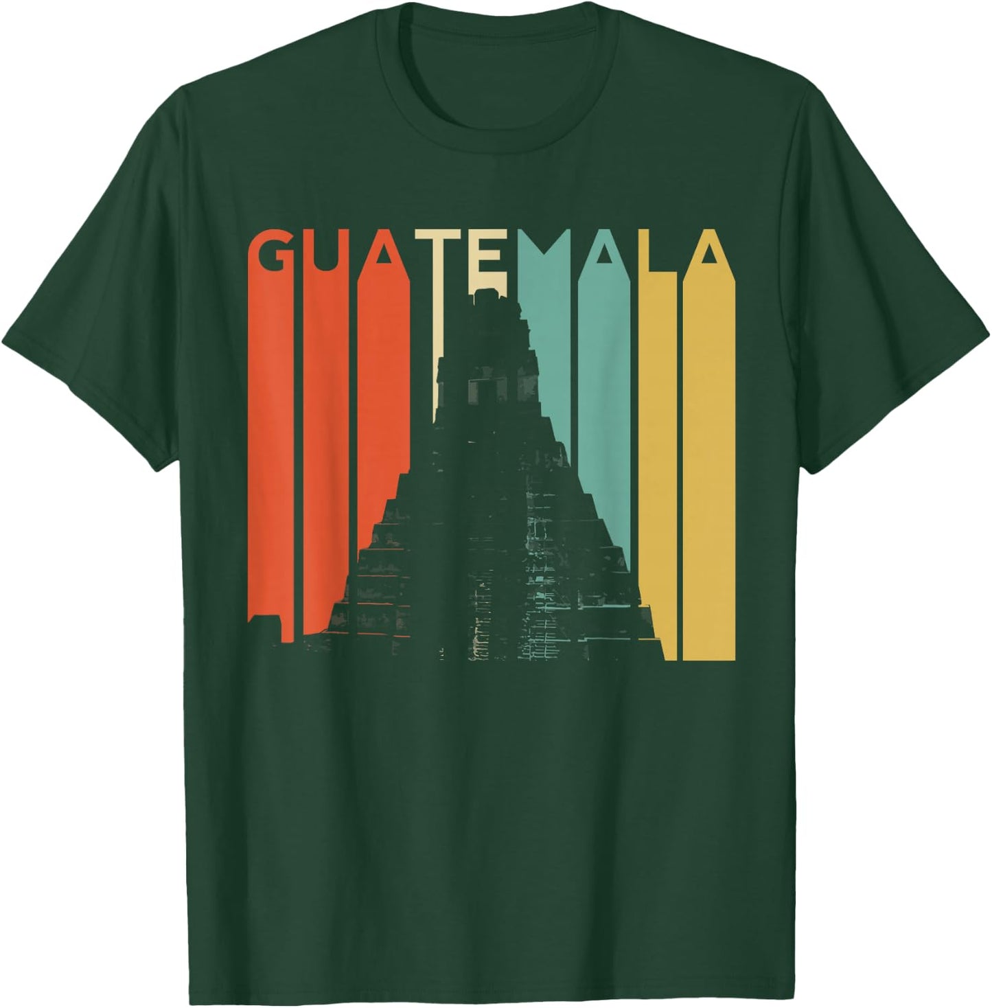 Guatemala Chapin Atitlan Tikal Maya Retro Guate Quetzal Arte T-Shirt - T-Shirt | Forest