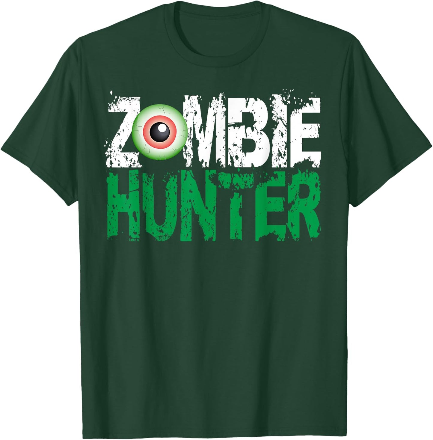 Zombie Hunter Halloween Shirt Cute with an Eye Hunting Gift T-Shirt - T-Shirt | Forest