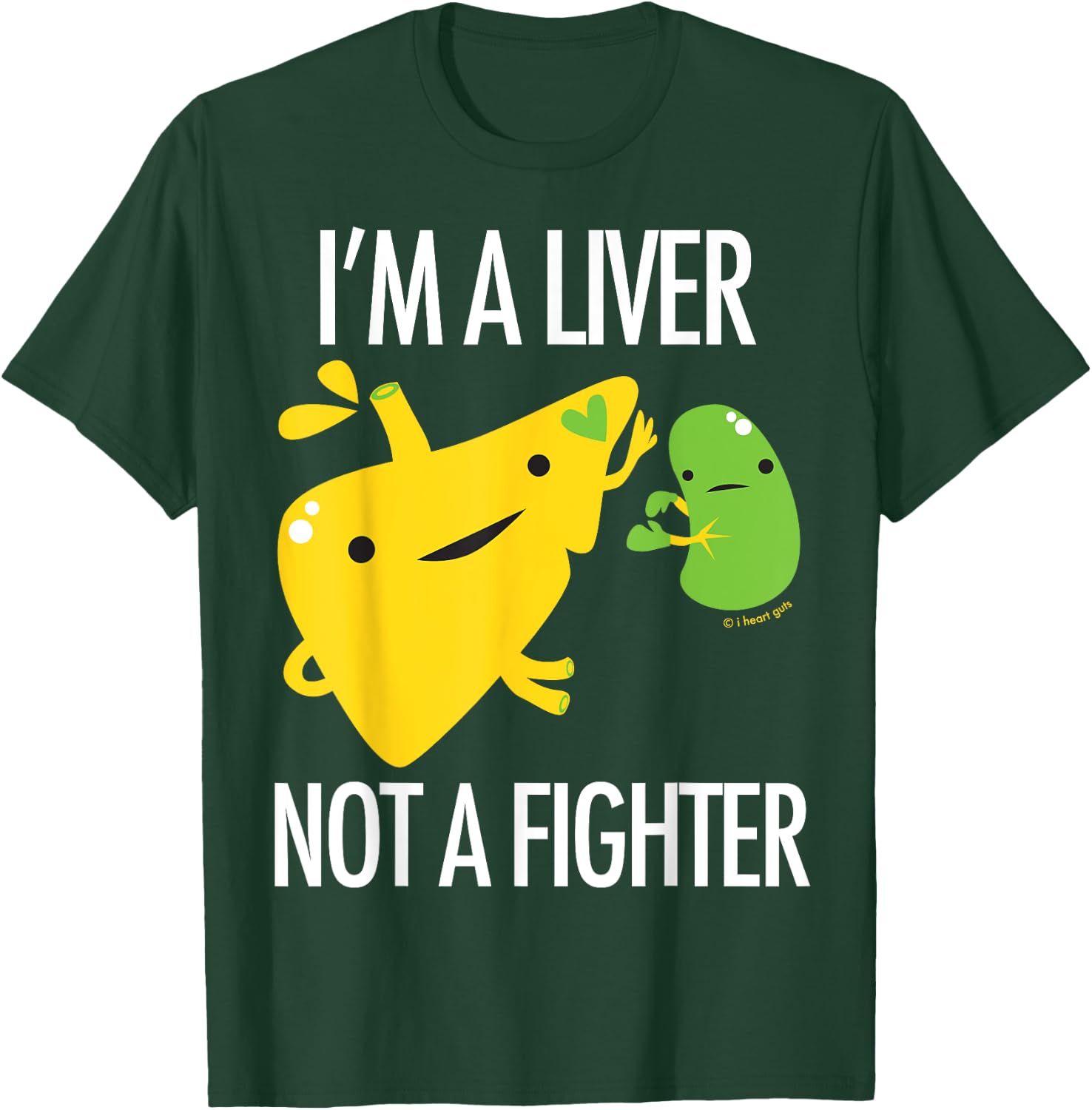 Cute Liver - Funny Cirrhosis Hepatitis Disease Support Humor T-Shirt - T-Shirt | Forest
