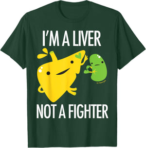 Cute Liver - Funny Cirrhosis Hepatitis Disease Support Humor T-Shirt - T-Shirt | Forest