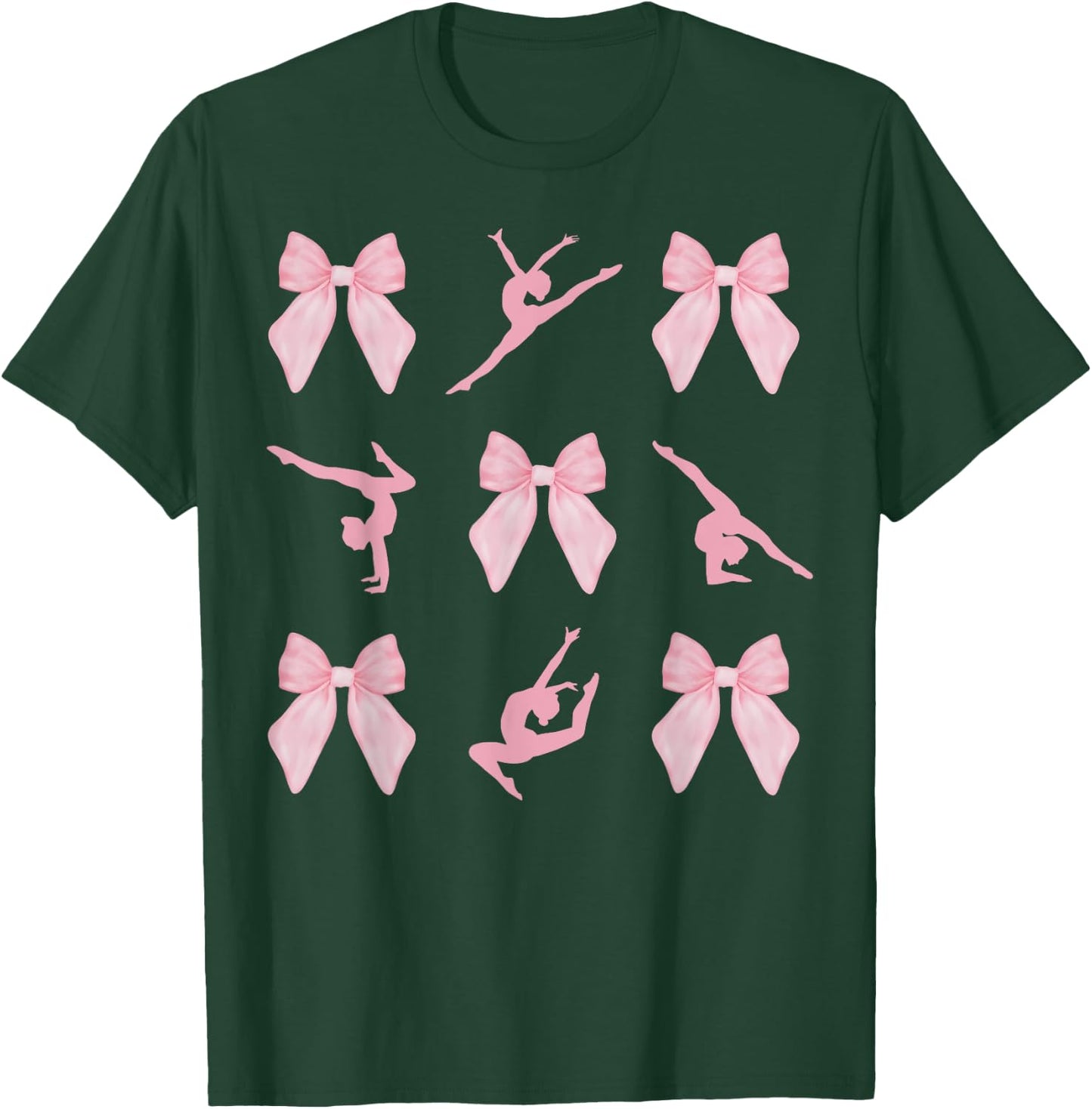 Dance Coquette Pink Bow Ballet Dancer Ballerina Girls Women T-Shirt - T-Shirt | Forest