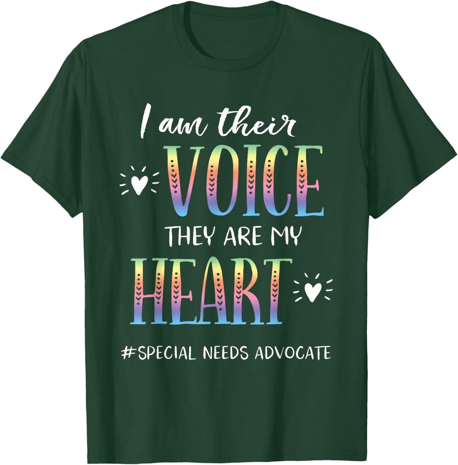 SPED Teacher Special Needs Advocate Gift I Am Their Voice Women T-Shirt - T-Shirt | Forest
