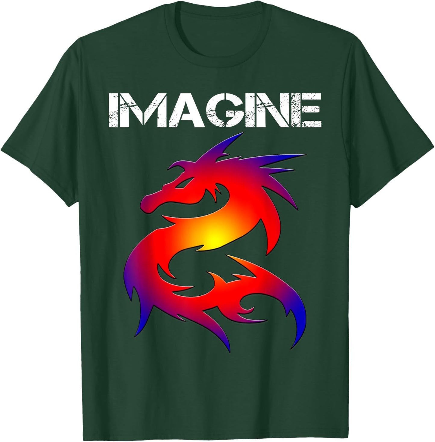 IMAGINE Fantasy Dragon Style Great For Gift T-Shirt - T-Shirt | Forest