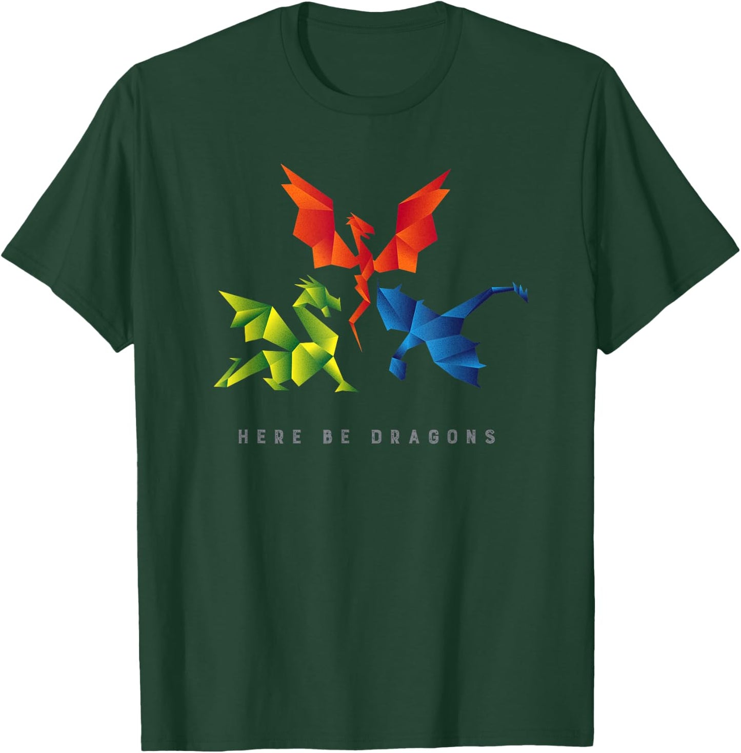 SCP-1762 Where The Dragons Went Origami Style Dragons T-Shirt - T-Shirt | Forest