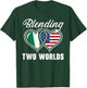 Half Nigerian Half American USA Flag Nigeria America T-Shirt - T-Shirt | Forest