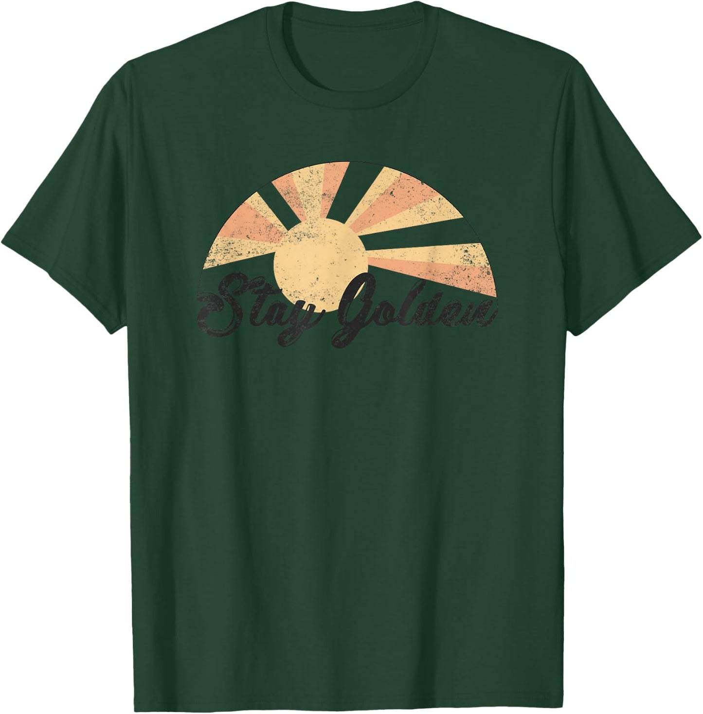 Vintage Stay Golden Positive Sunshine Optimistic Inspire T-Shirt - T-Shirt | Forest