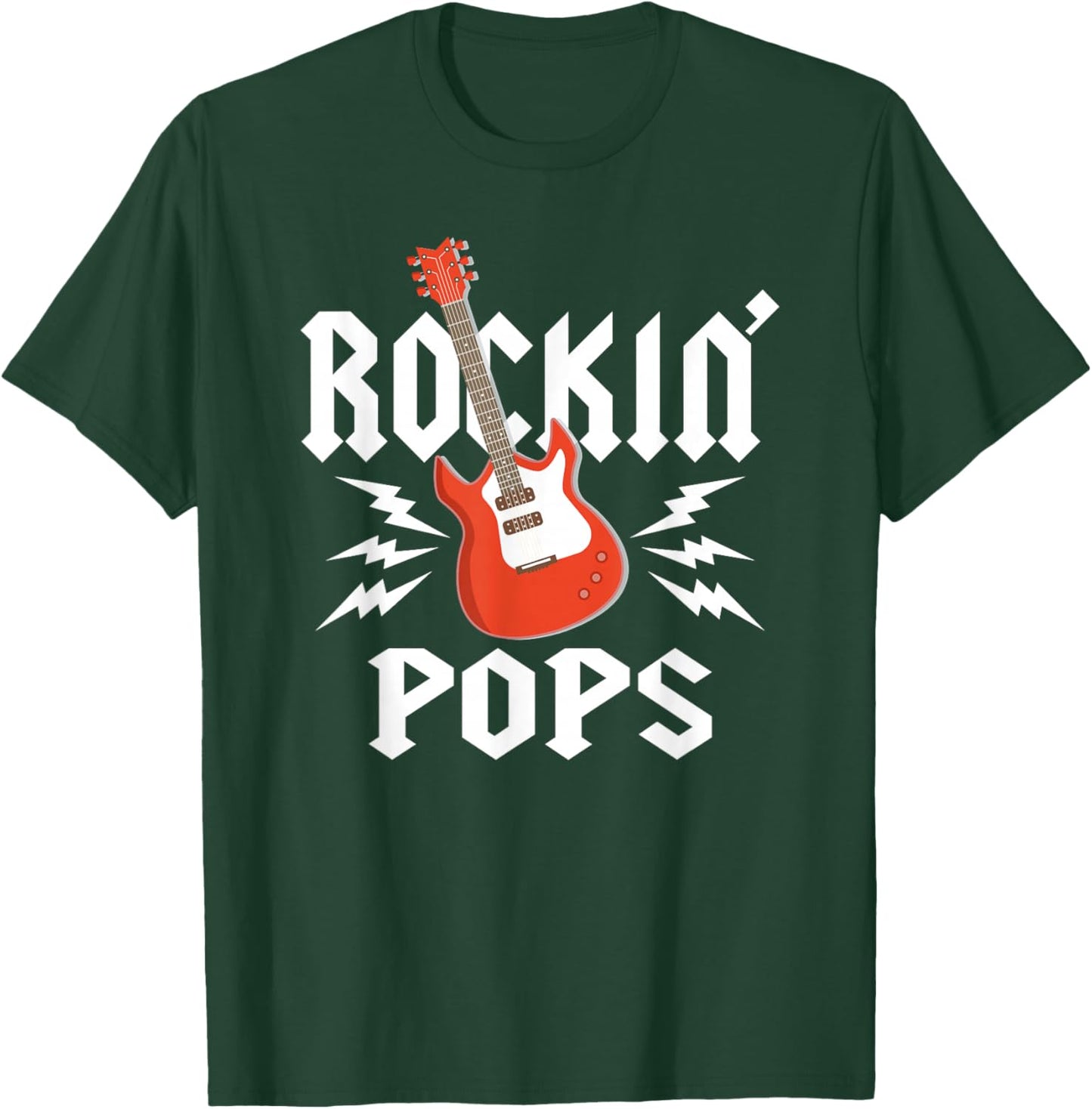 Pops Rockin One Birthday Family Matching Rock Guitar T-Shirt - T-Shirt | Forest
