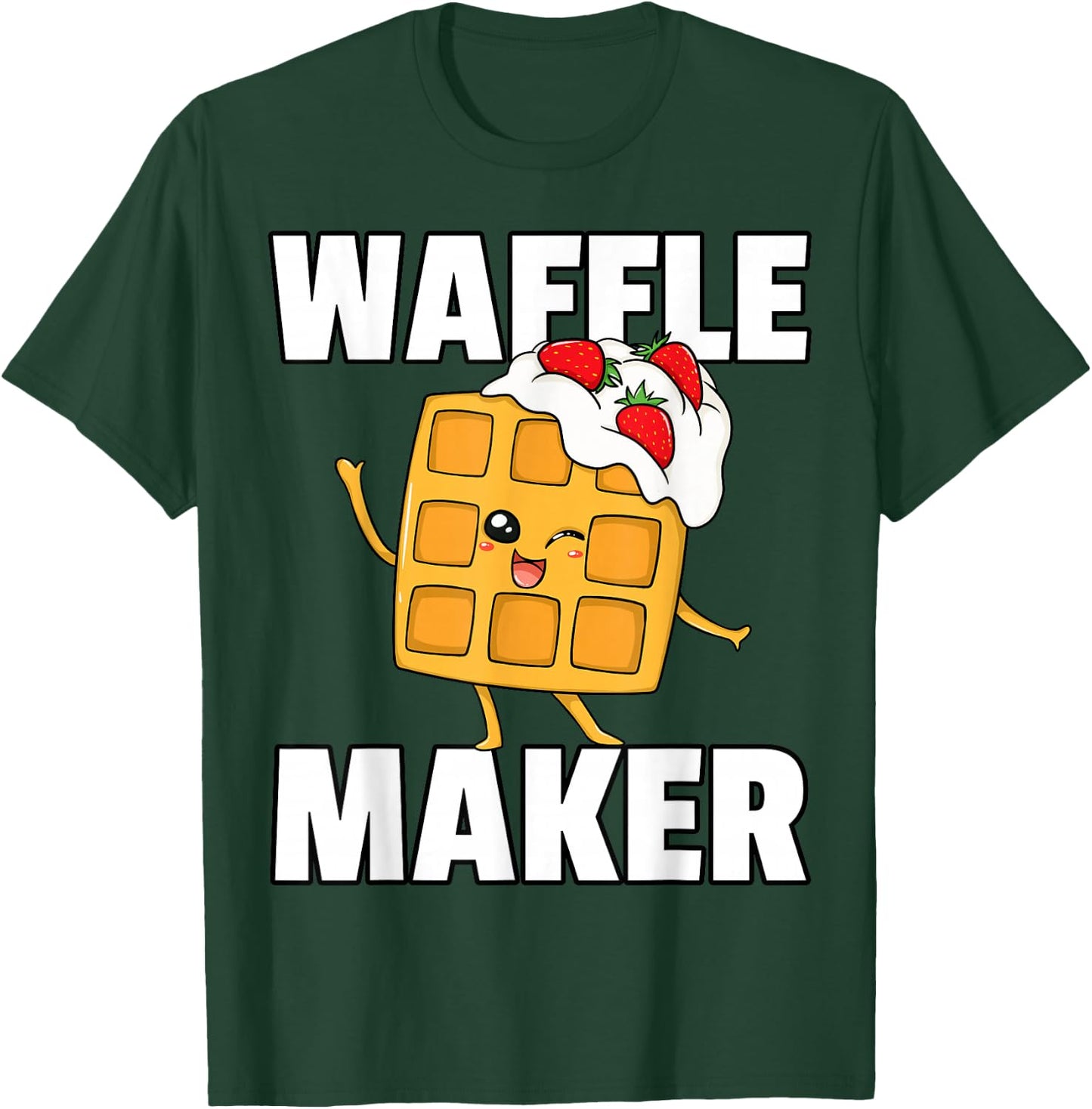 Waffle World's Best Waffle Maker Cute Lovers Syrup T-Shirt - T-Shirt | Forest