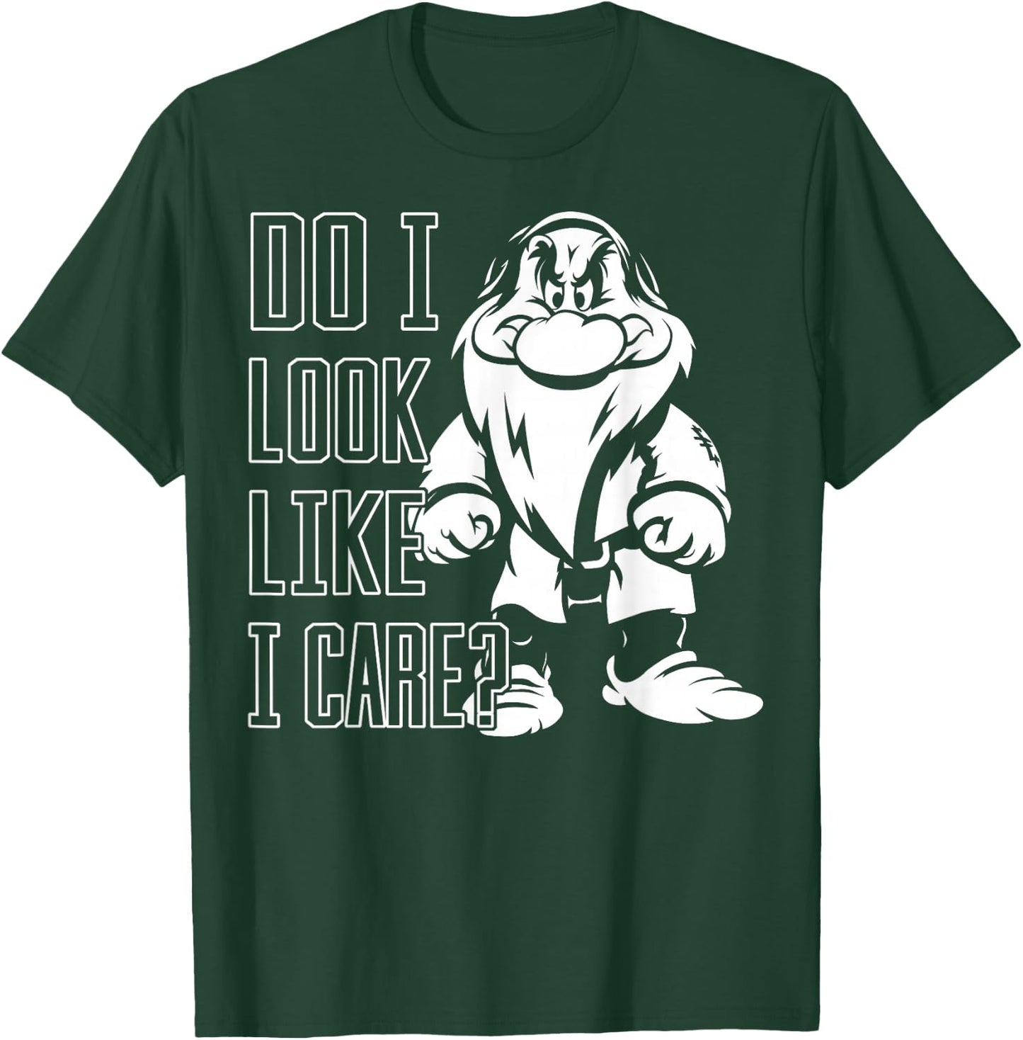 Disney Snow White Grumpy Do I Look Like I Care T-Shirt - T-Shirt | Forest