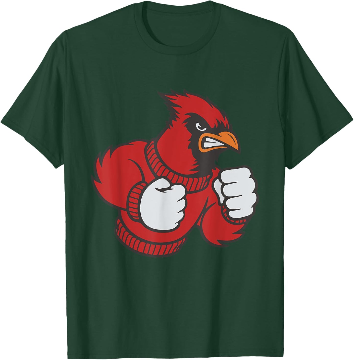 Cardinal Shirt - Fighting Cardinals Shirt - Mad Bird Graphic T-Shirt - T-Shirt | Forest