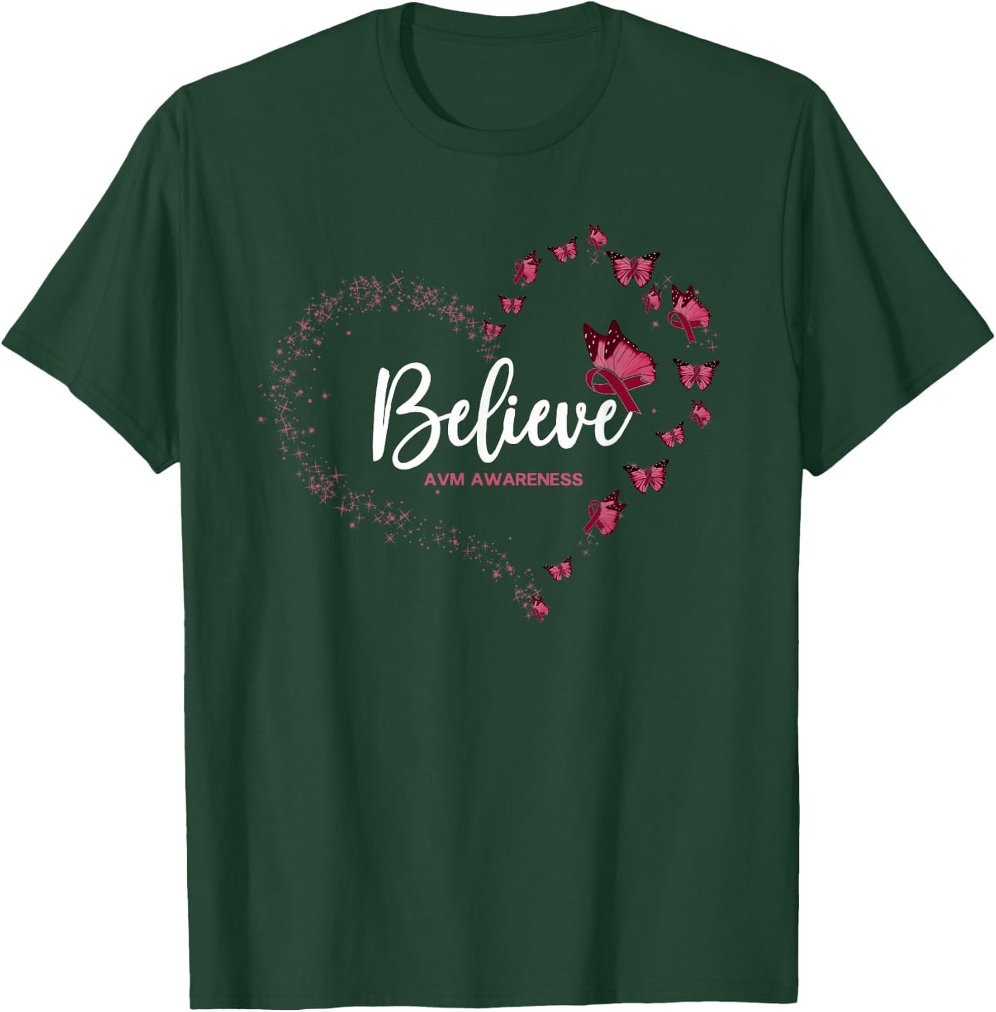 AVM Awareness Butterfly Believe T-Shirt - T-Shirt | Forest