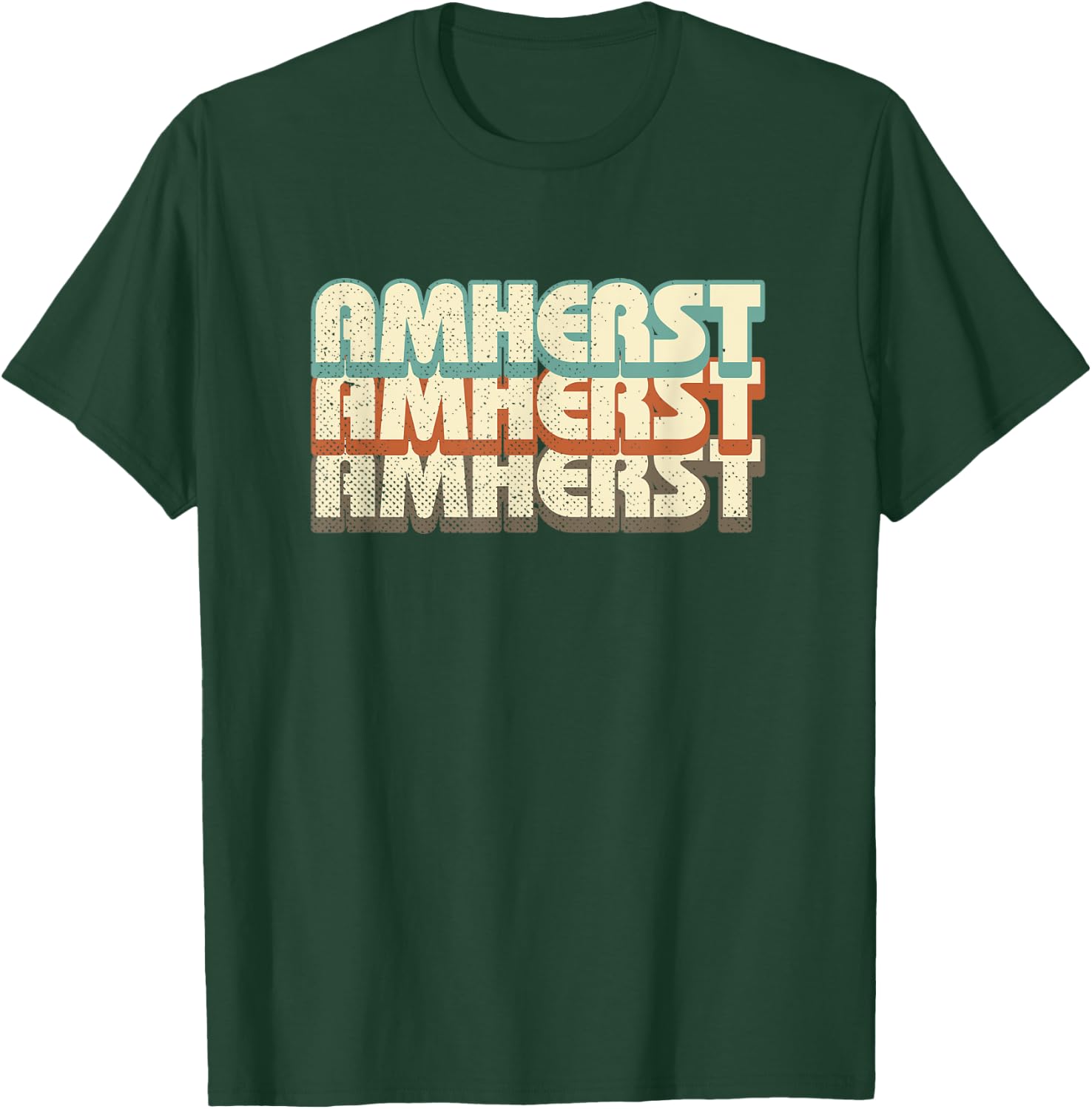 Retro Amherst Massachusetts T-Shirt - T-Shirt | Forest