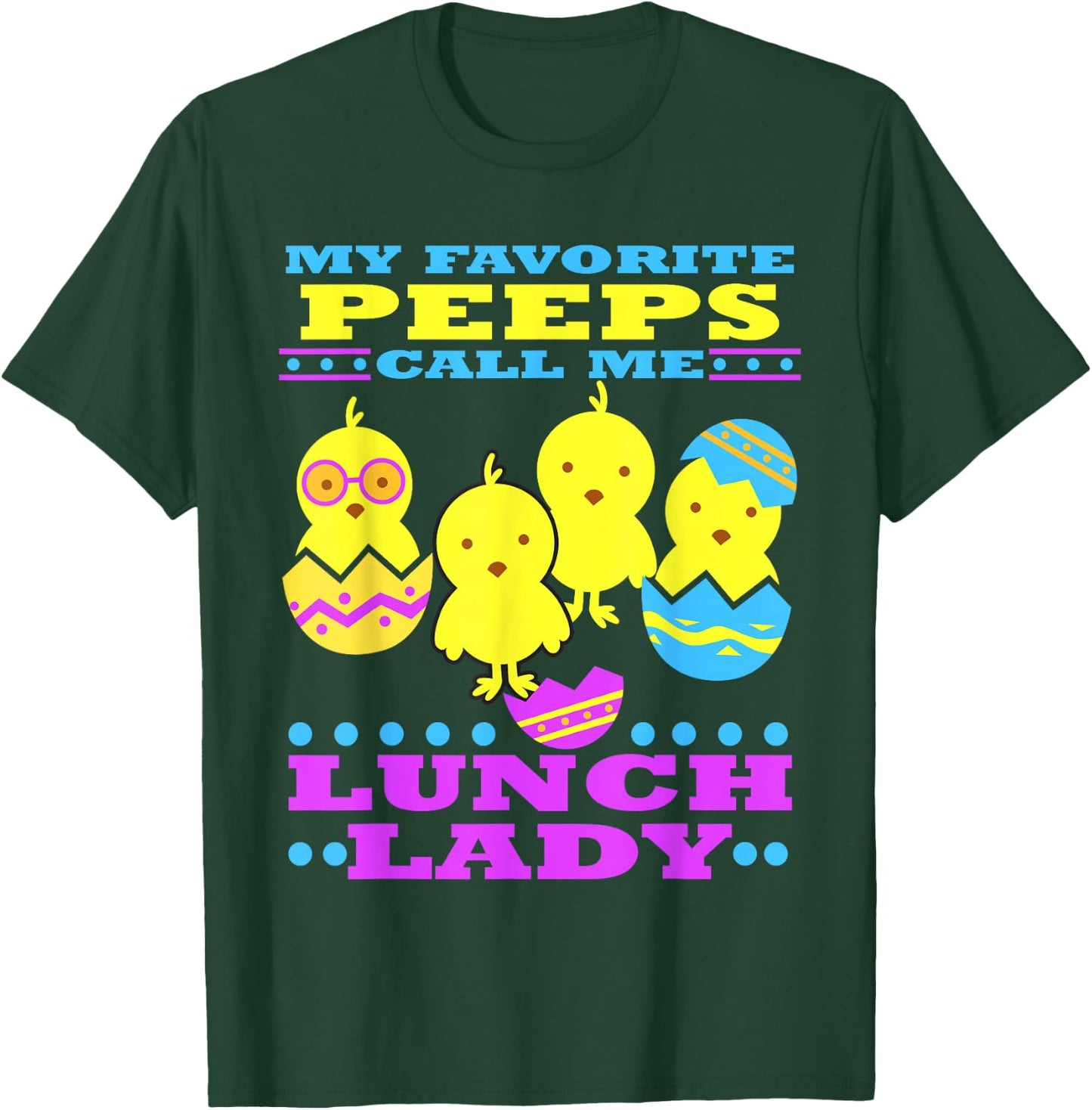 Easter Lunch Lady School Cute Cafeteria Worker T-Shirt - T-Shirt | Forest