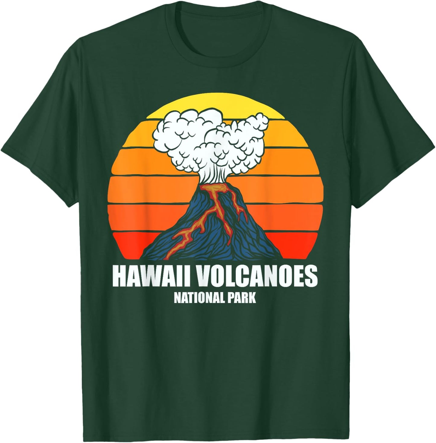 Camping Hiking Retro Vintage Hawaii Volcanoes National Park T-Shirt - T-Shirt | Forest