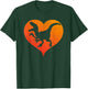I Love Dinosaurs Velociraptor I Heart Dinosaurs Shirt T-Shirt - T-Shirt | Forest