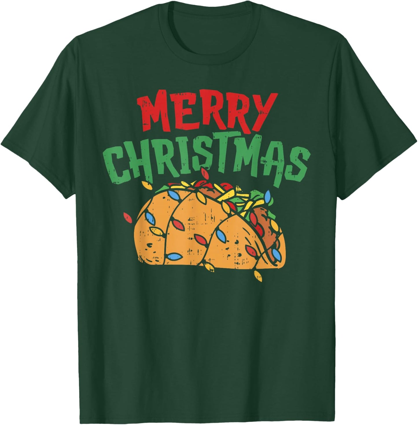 Merry Christmas Taco Shirt Mexican Lover Foodie GIft T-Shirt - T-Shirt | Forest
