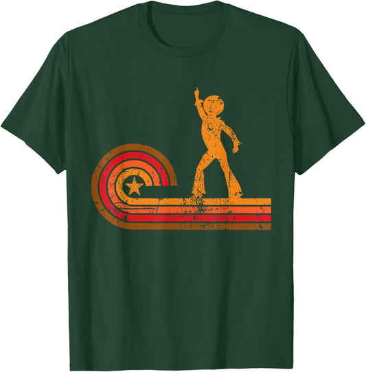 1970's Retro Style Disco Dancer Silhouette Disco T-Shirt - T-Shirt | Forest