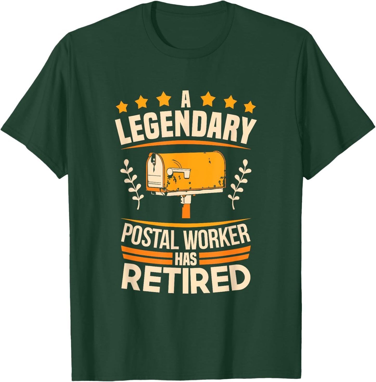 Post Office Retiree Celebration Retired Postal Worker T-Shirt - T-Shirt | Forest