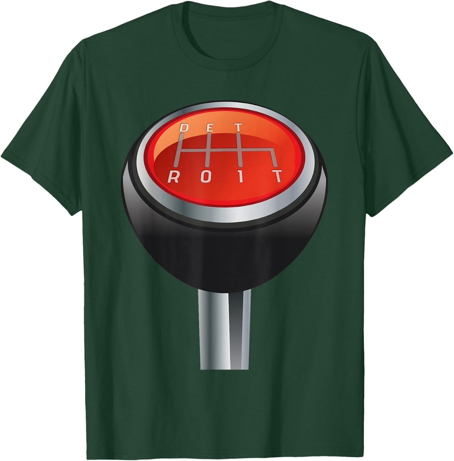 Detroit Manual Gearbox Shifter Knob in 3D T Shirt T-Shirt - T-Shirt | Forest