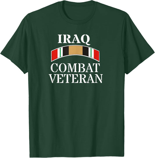 Red Friday Iraqi War Service Ribbon Iraq War Veteran T-Shirt - T-Shirt | Forest