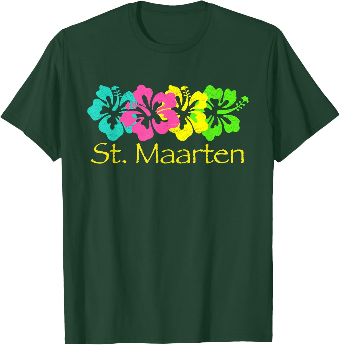 St. Maarten Tropical Beach / St Maarten Surf T-Shirt - T-Shirt | Forest