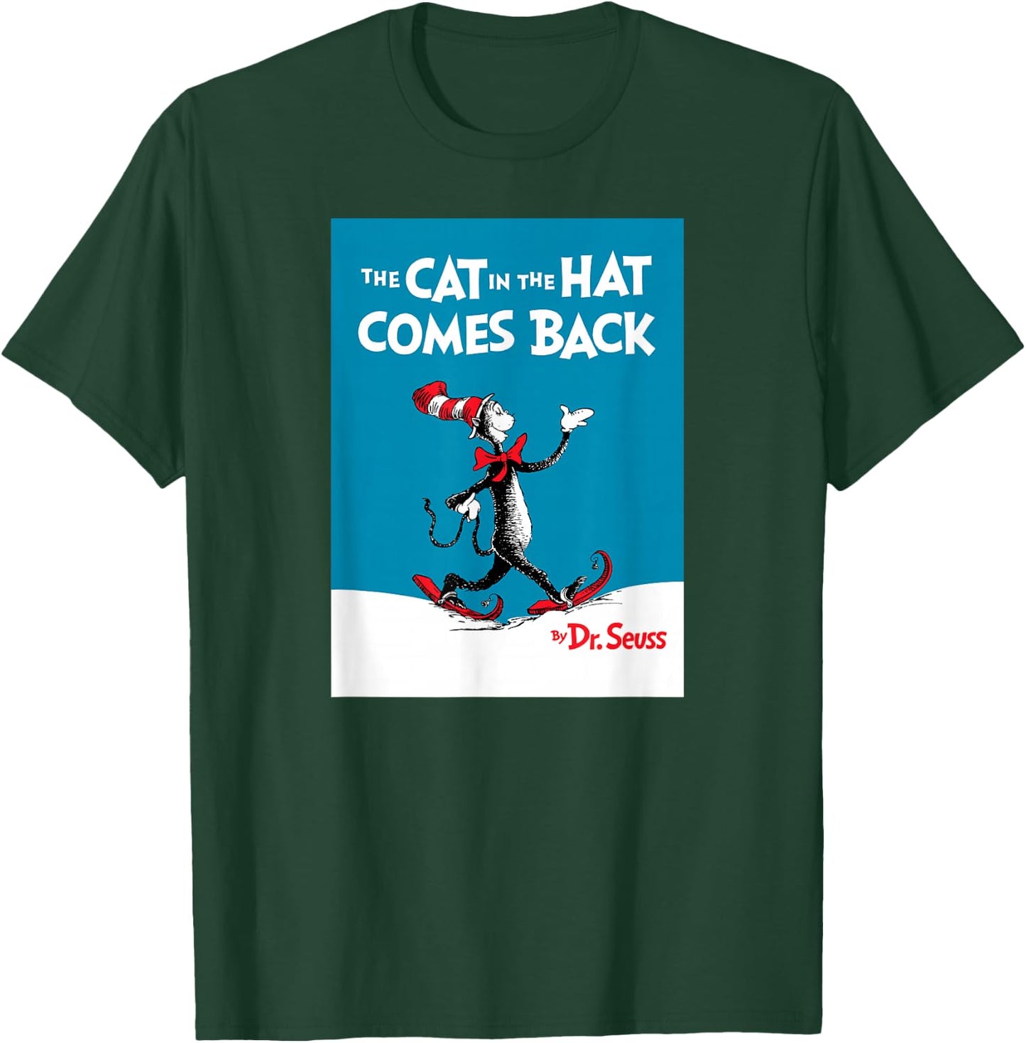 Dr. Seuss The Cat in The Hat Comes Back Book Cover T-Shirt - T-Shirt | Forest