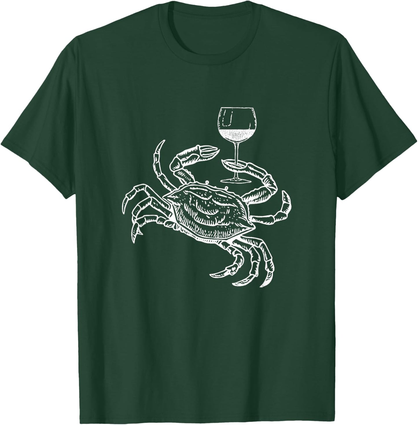 Wine Crab Ocean Lovers Shirt Funny Drinking Vacation T-Shirt - T-Shirt | Forest