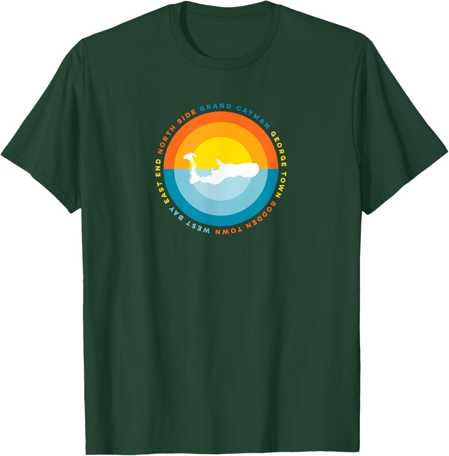 Cayman Islands Grand Cayman Sunset Graphic T T-Shirt - T-Shirt | Forest
