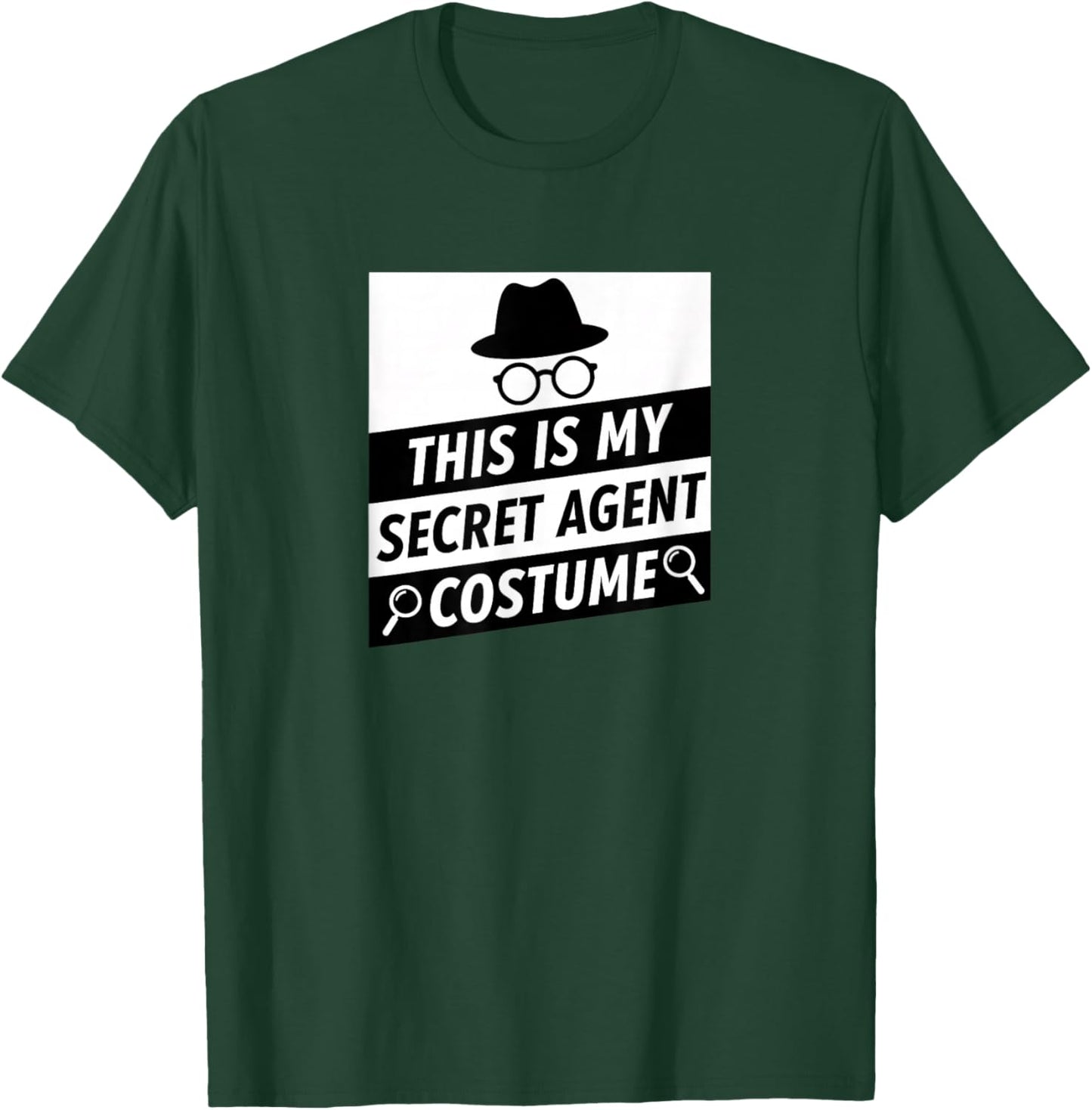 This is My Secret Agent Costume Halloween Kids Spy Disguise T-Shirt - T-Shirt | Forest
