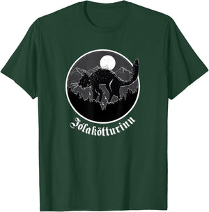 Yule Cat Jolakotturinn Icelandic Folklore Christmas Gift T-Shirt - T-Shirt | Forest