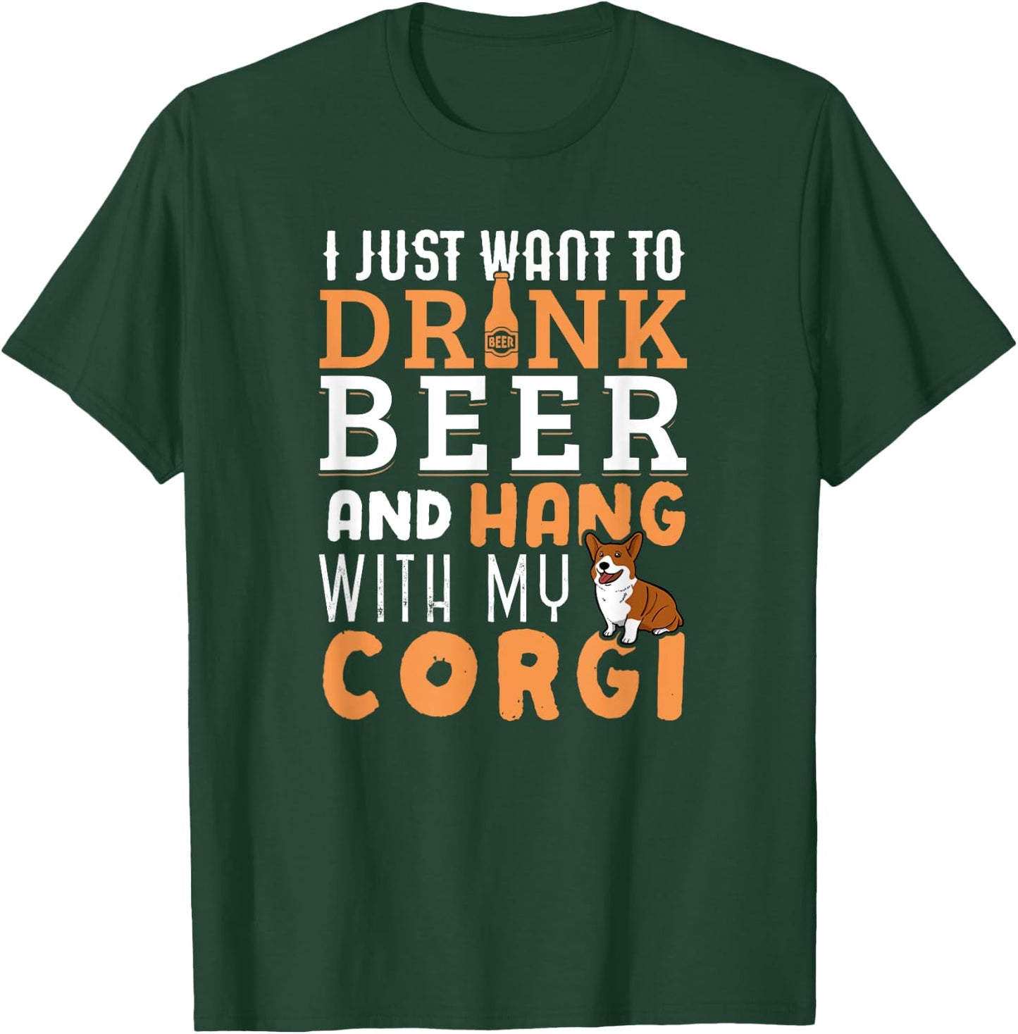 Funny Father's Day Corgi Papa Dog Lovers Shirt Men Women T-Shirt - T-Shirt | Forest