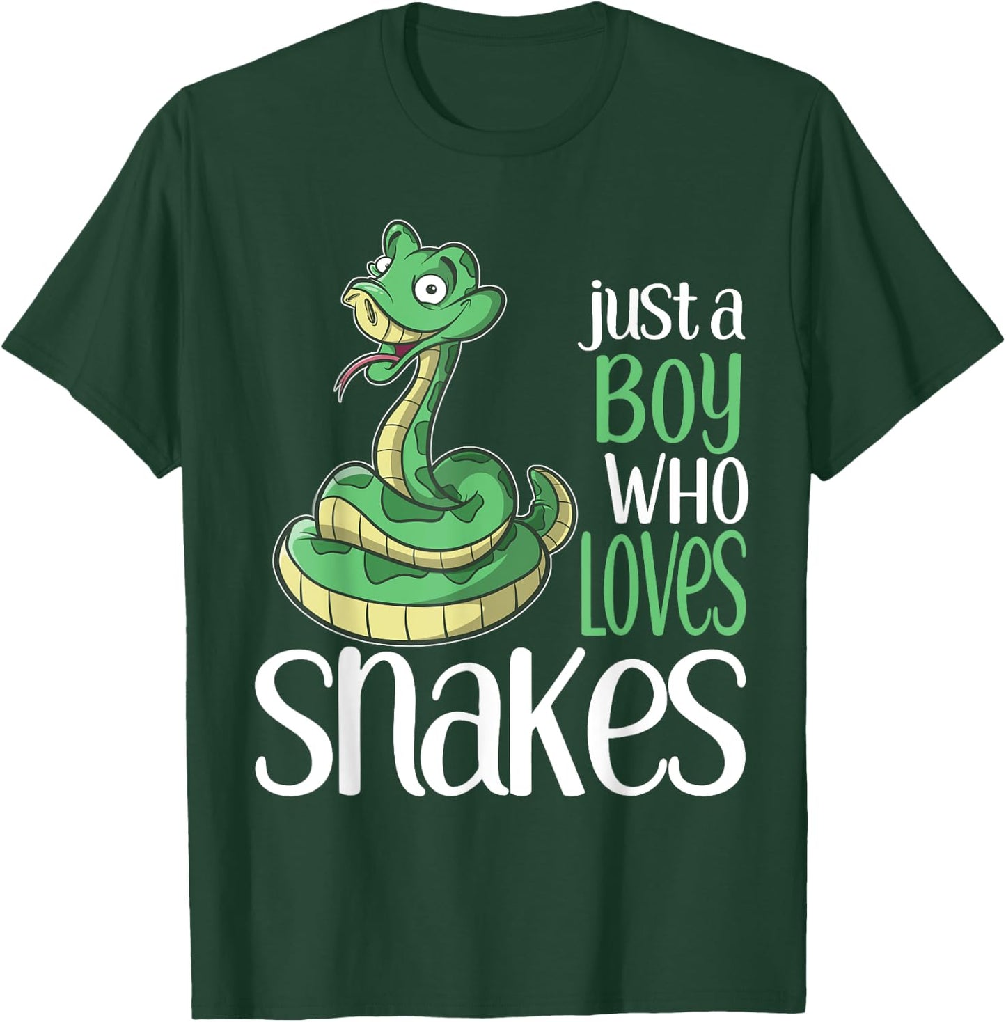 Just a Boy Who Loves Snakes Gift T Shirt for Kids and Boys T-Shirt - T-Shirt | Forest