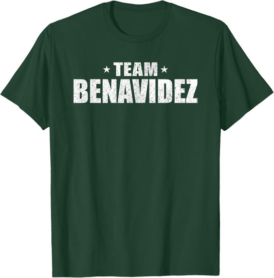 Benavidez Surname Team Costume Retro Hispanic Spanish Family T-Shirt - T-Shirt | Forest