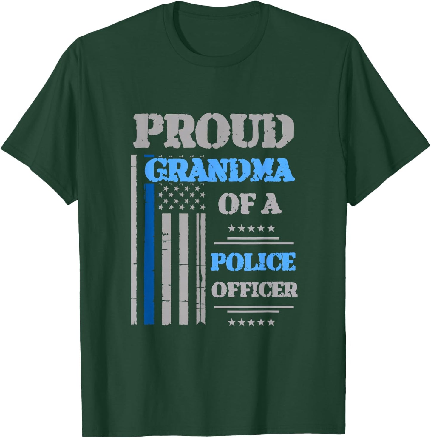 Proud Grandma of Police Officer T-Shirt - T-Shirt | Forest
