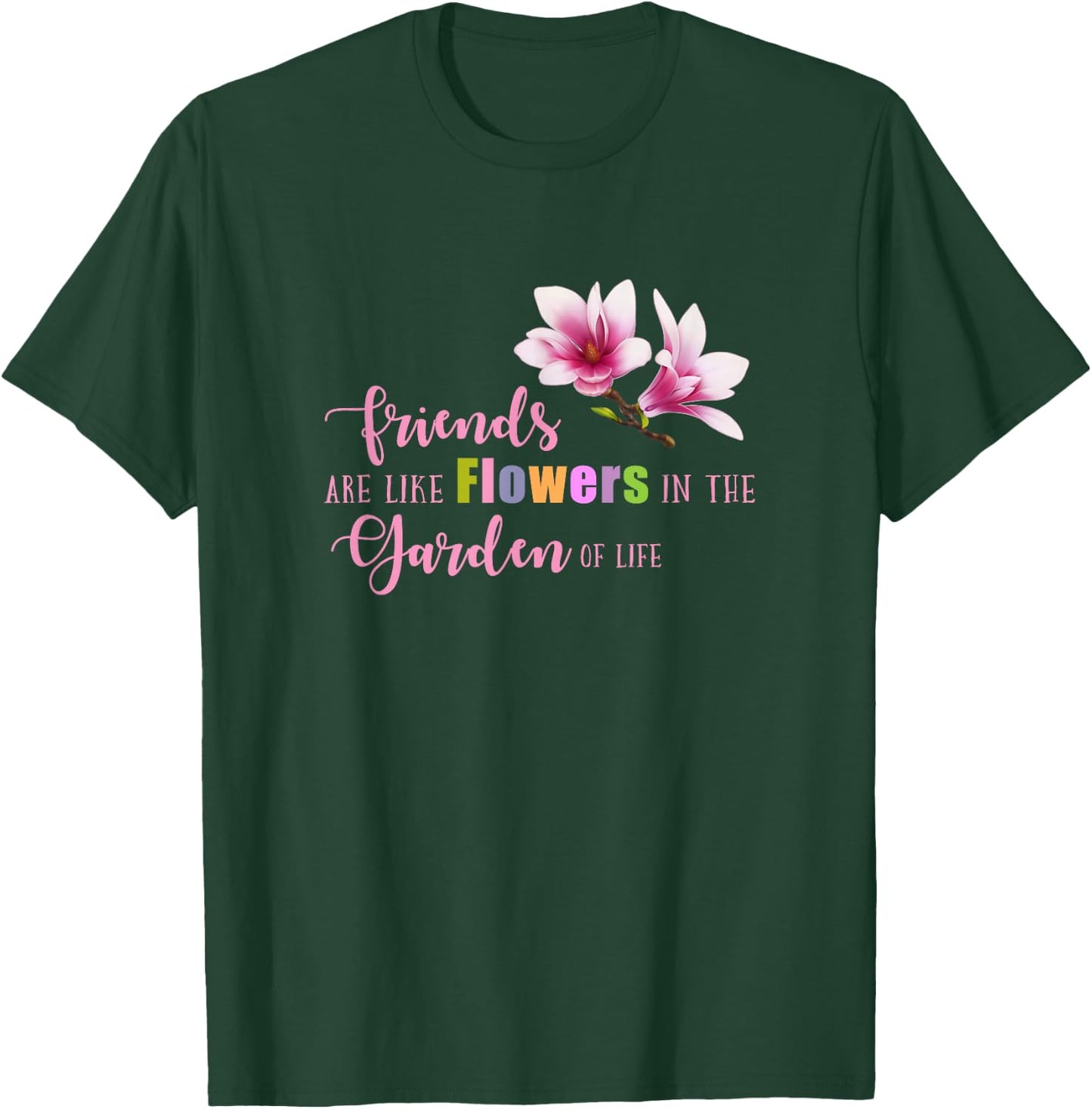 Women T Shirt Cute Best Friend Friendship Flower Girls T-Shirt - T-Shirt | Forest