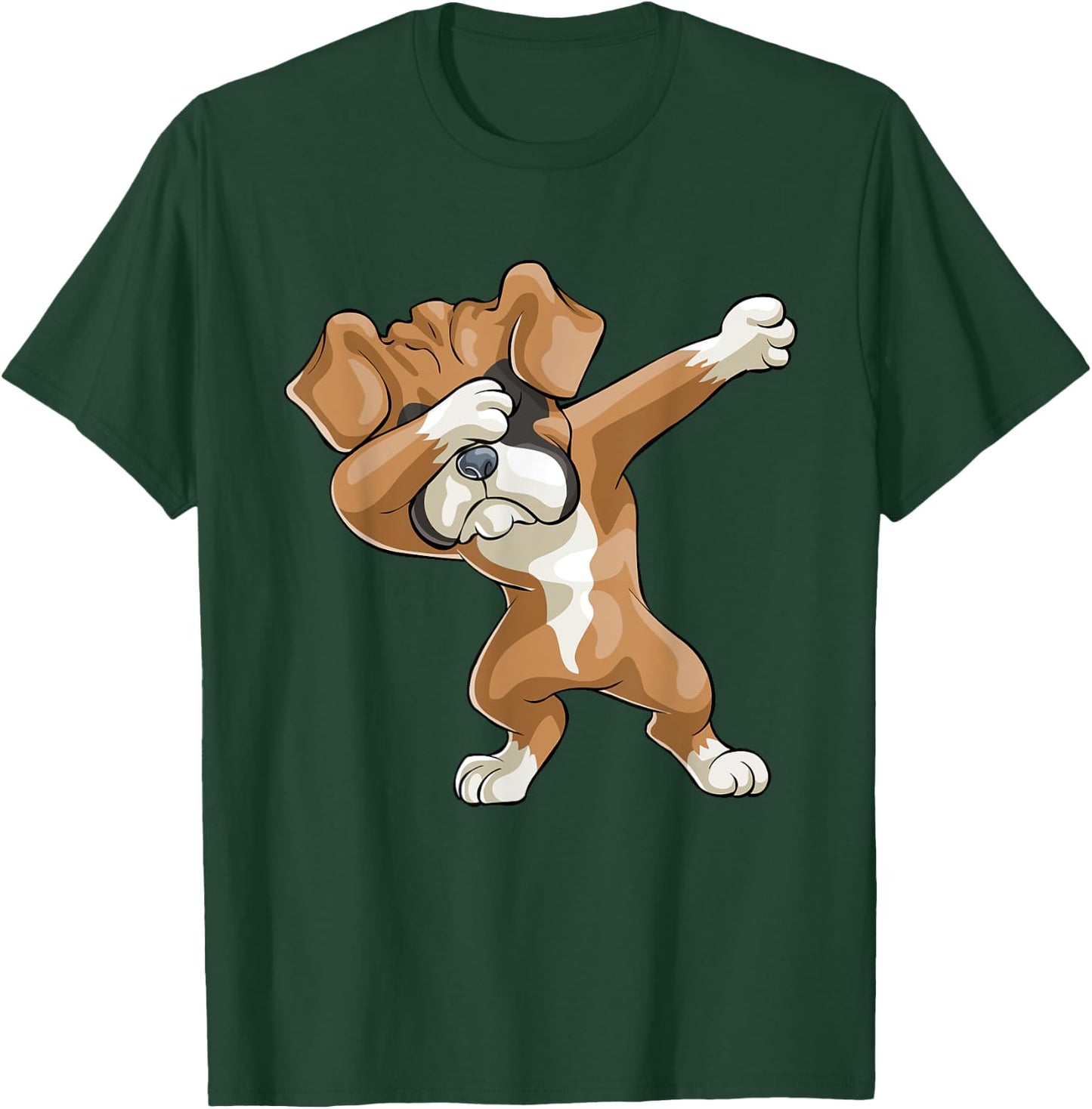 Dabbing Boxer Dog Gift Funny Dab Gift Puppy Kids Men T-Shirt - T-Shirt | Forest