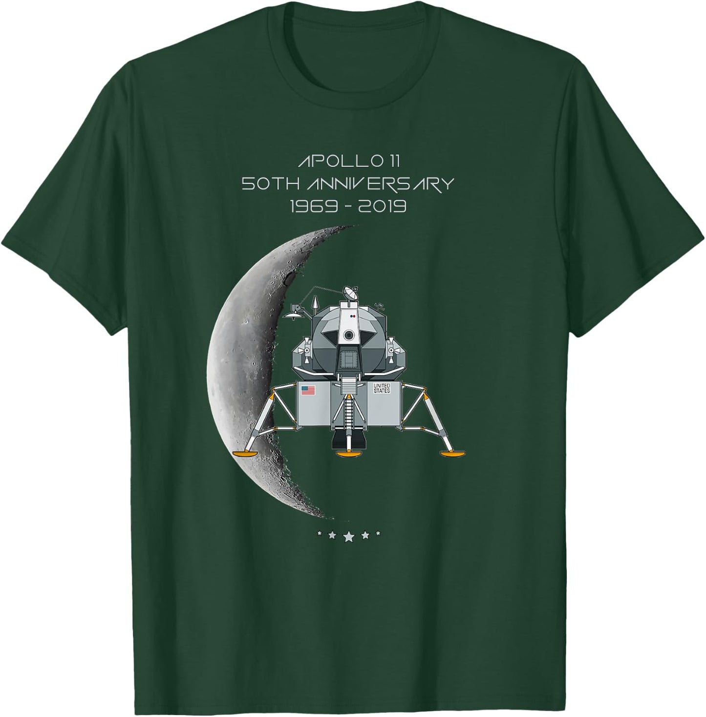 Apollo 11 50Th Anniversary Lunar Module Moon The Eagle Shirt T-Shirt - T-Shirt | Forest