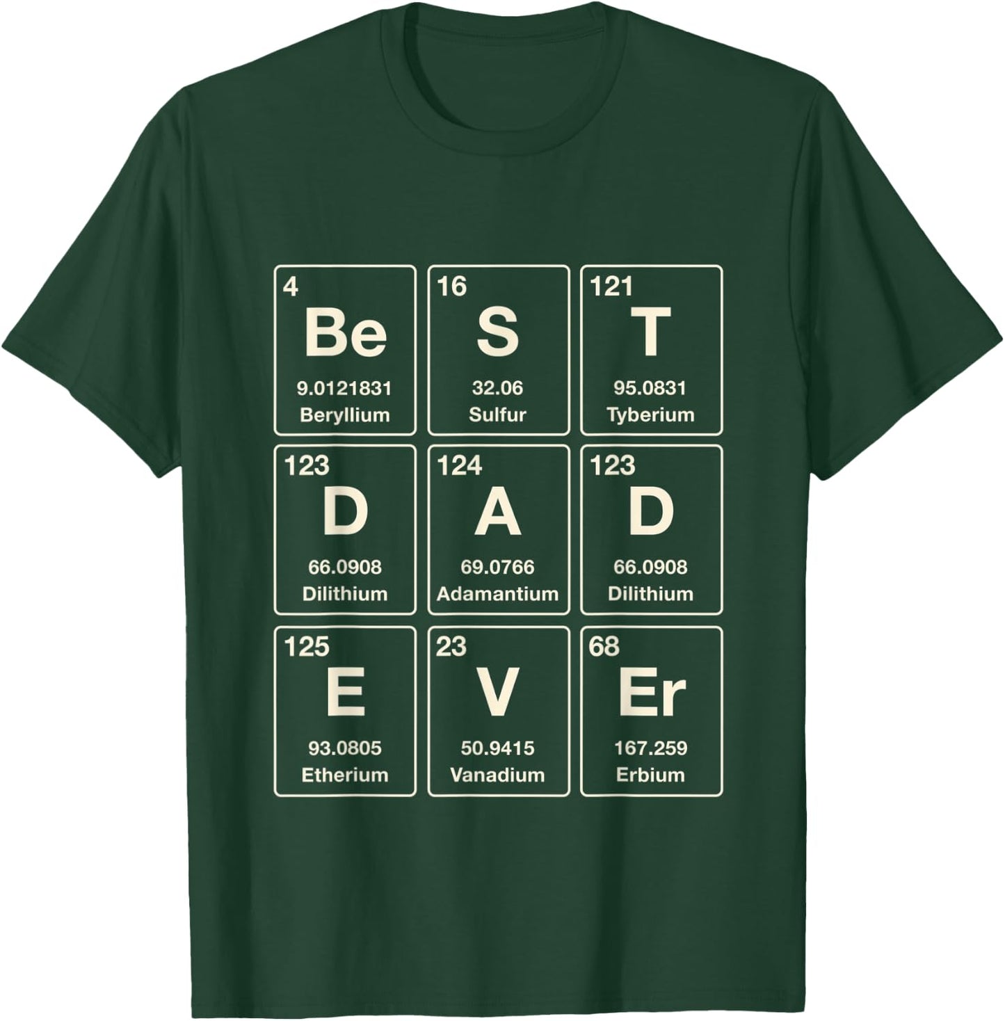 Best Science Dad Ever Shirt Periodic Table Fathers Day Gifts T-Shirt - T-Shirt | Forest