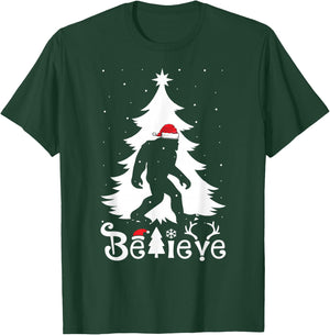 Bigfoot Boys Girls Funny Christmas T-Shirt - T-Shirt | Forest