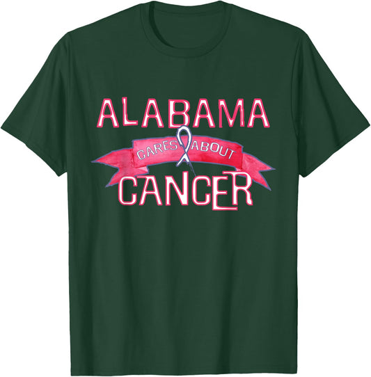 ALABAMA Cares About Breast Cancer Support Breast Cancer T-Shirt - T-Shirt | Forest
