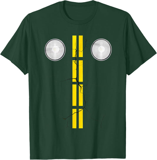 Funny headlights with street markings, Halloween T-Shirt - T-Shirt | Forest