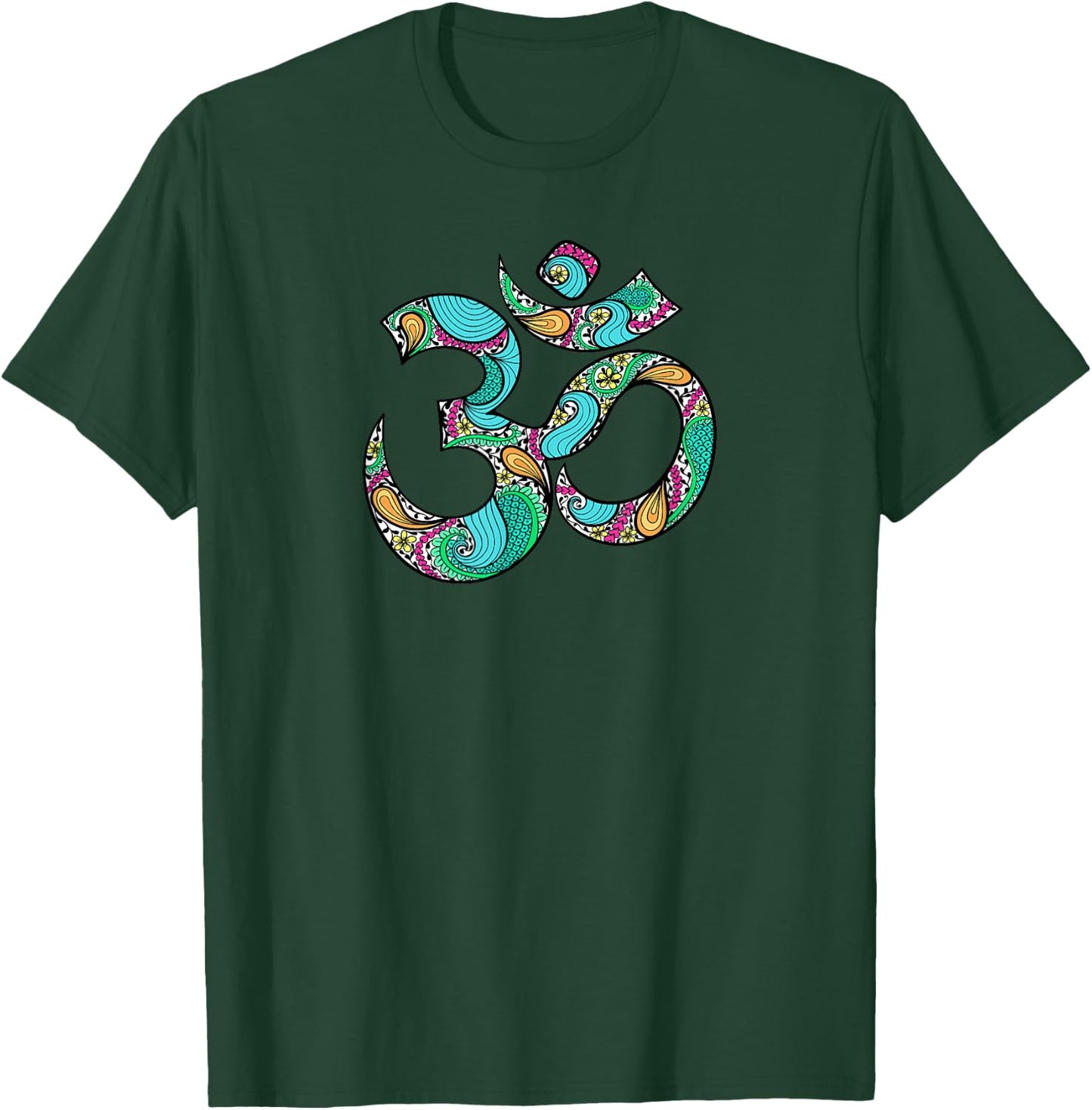 Om Ohm Aum Symbol T Shirt Spiritual Yoga T-Shirt - T-Shirt | Forest