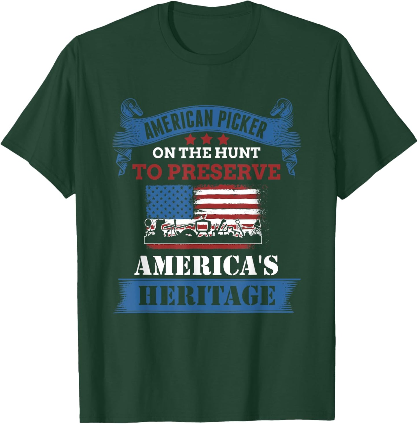 Patriotic Heritage Pickers T-Shirt - T-Shirt | Forest