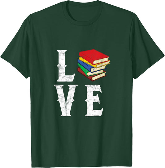 Love Books Bookworms Readers Reading Poem Novel gift T-Shirt - T-Shirt | Forest
