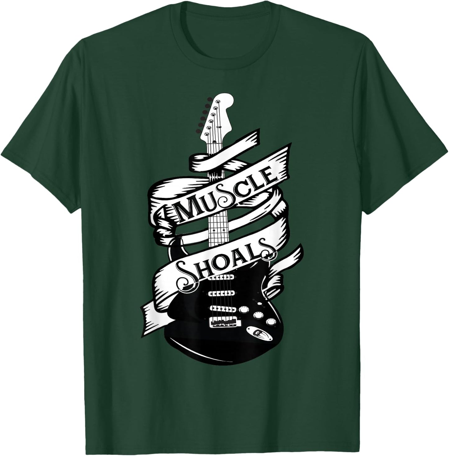 Muscle Shoals Alabama Music Recording Studio Guitar Records T-Shirt - T-Shirt | Forest